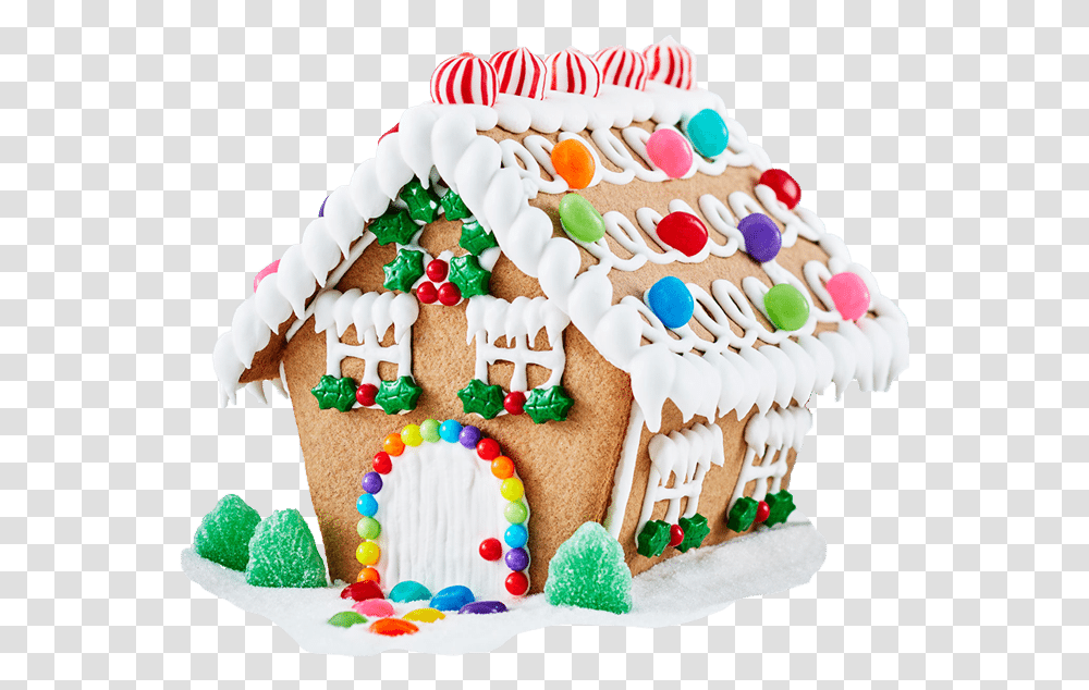 Christmas Decorated House Kit Winter Gingerbread Houses Kits, Birthday Cake, Dessert, Food, Cookie Transparent Png