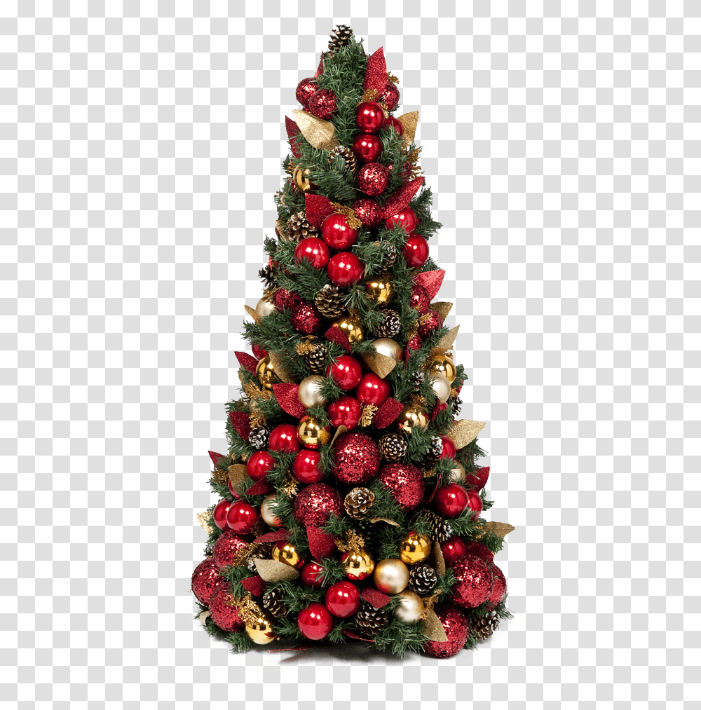 Christmas Decorated Tree No Background Real Christmas Decorations Plants Concepts, Christmas Tree, Ornament Transparent Png