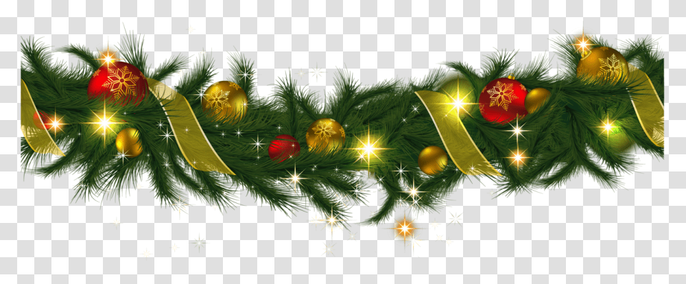 Christmas Decoration Christmas Garland, Lighting, Tree, Plant, Ornament Transparent Png