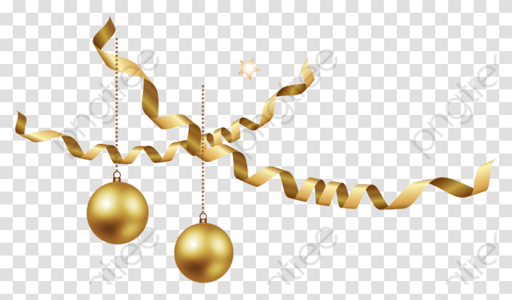 Christmas Decoration Golden And Gold Christmas Decoration, Bronze, Star Symbol, Lighting, Paper Transparent Png
