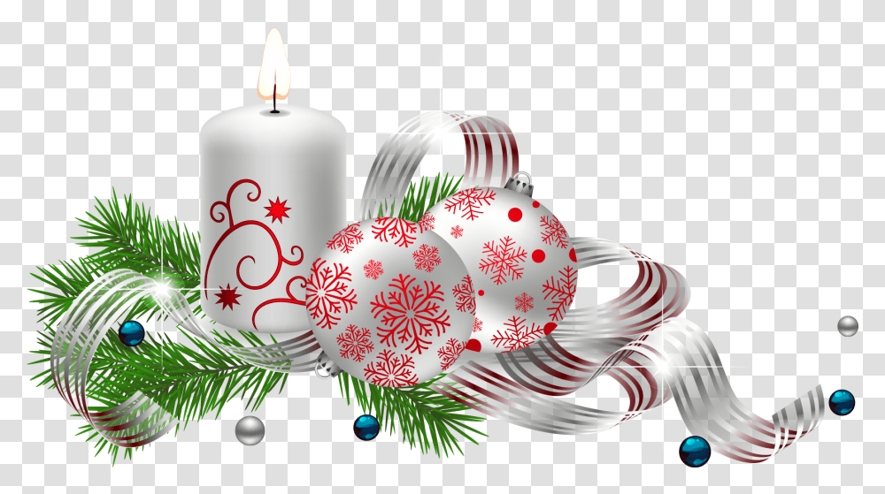 Christmas Decoration With Candles Christmas Candles Background, Graphics, Art, Birthday Cake, Dessert Transparent Png