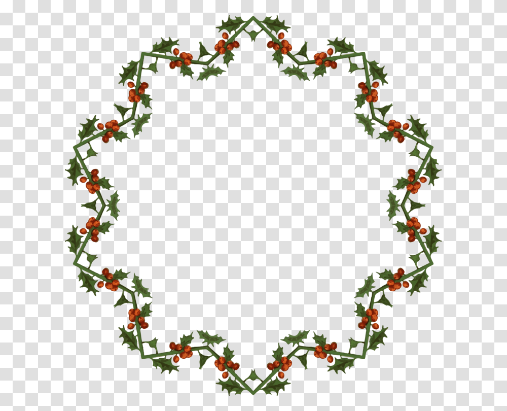 Christmas Decorationfloraleaf Circle Christmas Border, Wreath, Plant Transparent Png