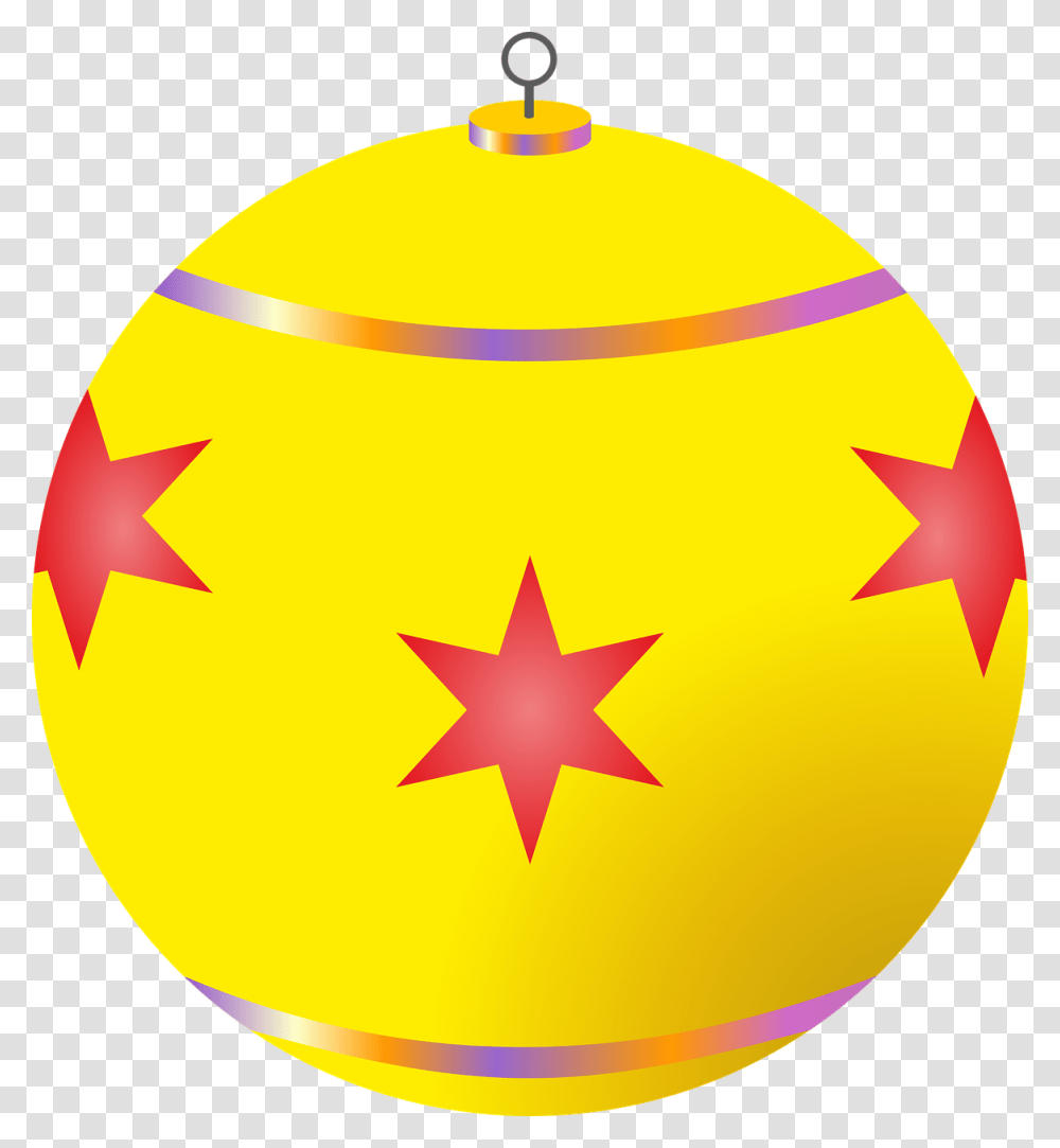 Christmas Decorations Ball Image Clip Art Yellow Christmas Ball, Star Symbol, Lighting Transparent Png