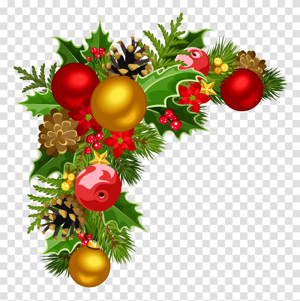 Christmas Decorations Clip Art Look, Tree, Plant, Floral Design Transparent Png