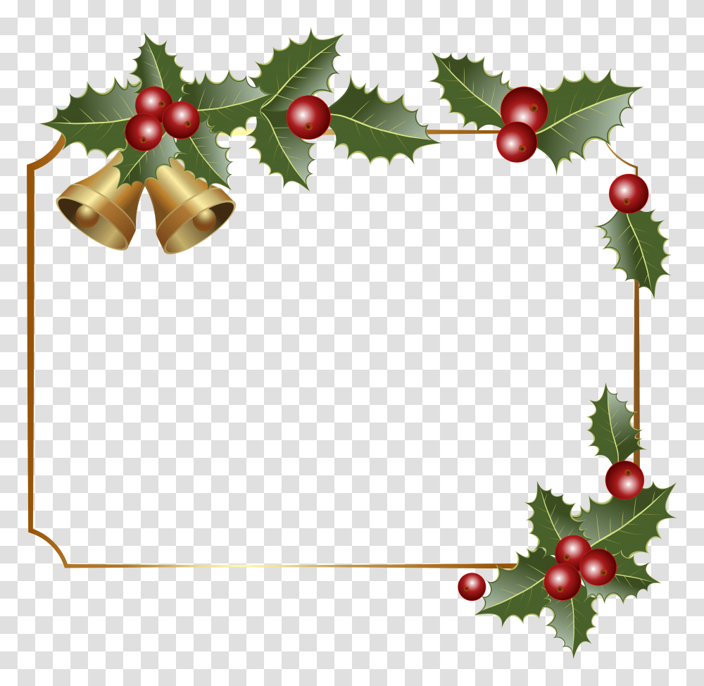 Christmas Decorations Clipart Borders, Plant, Fruit, Food, Cherry Transparent Png