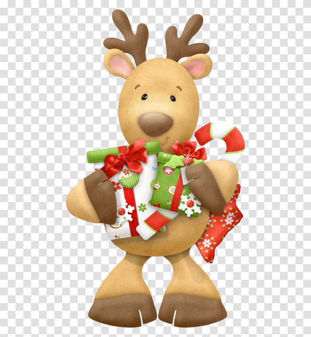 Christmas Deer Clipart Image Christmas Christmas Reindeer Clipart, Toy, Christmas Stocking, Gift, Sweets Transparent Png