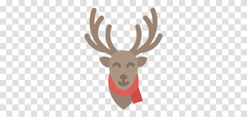 Christmas Deer Head Reindeer Icon Antler, Wildlife, Mammal, Animal, Elk Transparent Png