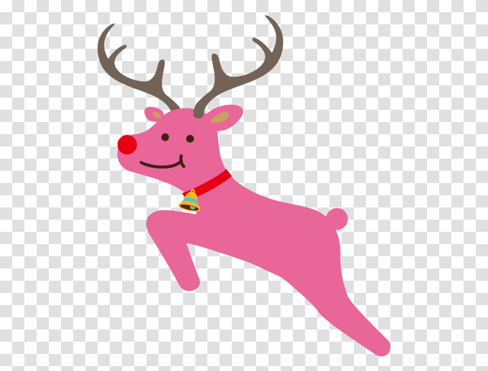 Christmas Deer Reindeer Antler For Cartoon, Wildlife, Mammal, Animal, Elk Transparent Png