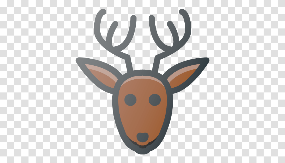 Christmas Deer Rudolf Icon Free Color Christmas Icons, Wildlife, Animal, Mammal, Antelope Transparent Png