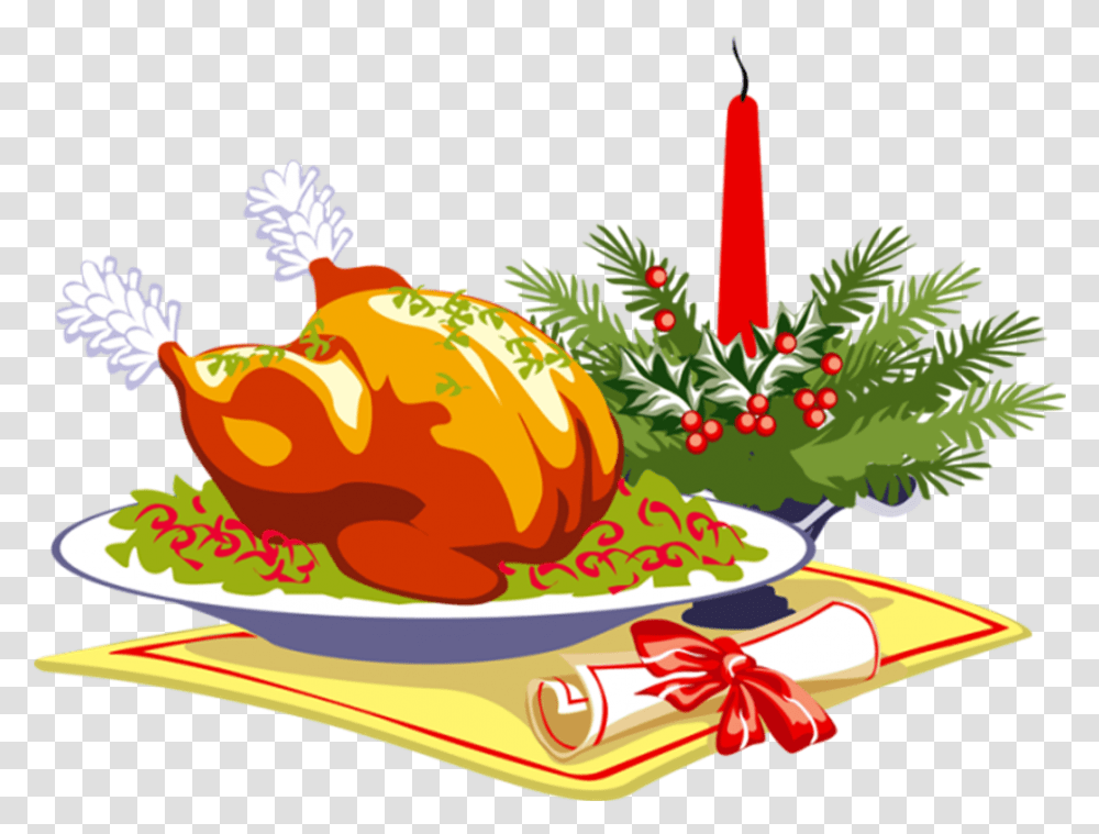 Christmas Dinner Clipart Free, Birthday Cake, Dessert, Food, Tree Transparent Png