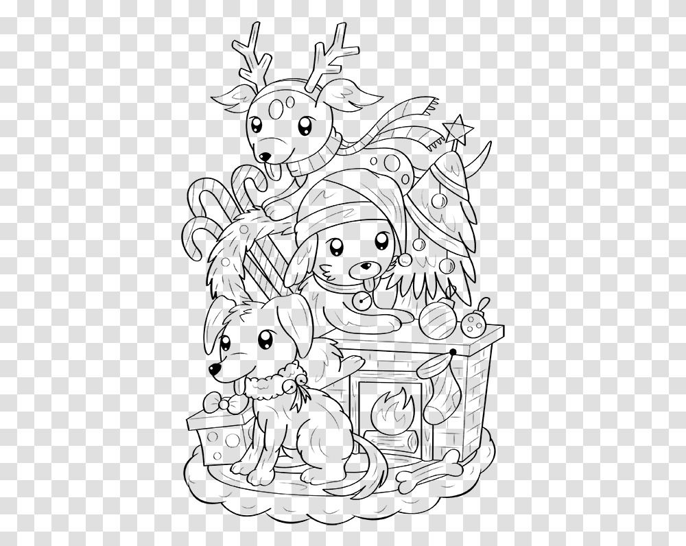 Christmas Dog Coloring, Outer Space, Astronomy, Outdoors, Nature Transparent Png
