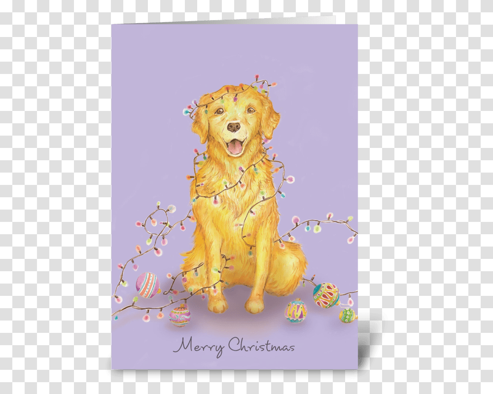 Christmas Dog Greeting Card Golden Retriever, Pet, Canine, Animal, Mammal Transparent Png