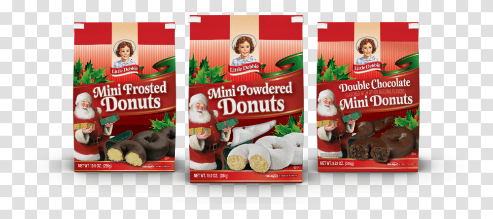 Christmas Donuts Little Debbie Types Of Chocolate, Plant, Food, Label, Text Transparent Png