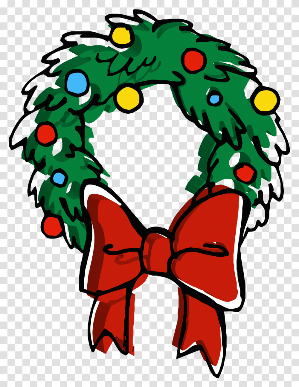 Christmas Door Bow Ornamental Clipart Clip Art, Graphics, Face, Tie, Accessories Transparent Png