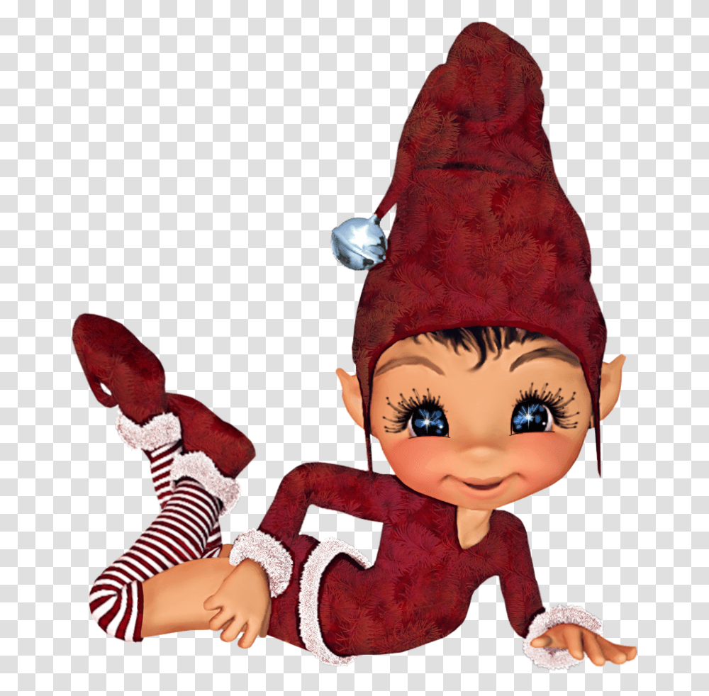 Christmas Elf Blue Silver By Myriadelle On Clipart Christmas Elf, Person, Sweets, Food Transparent Png