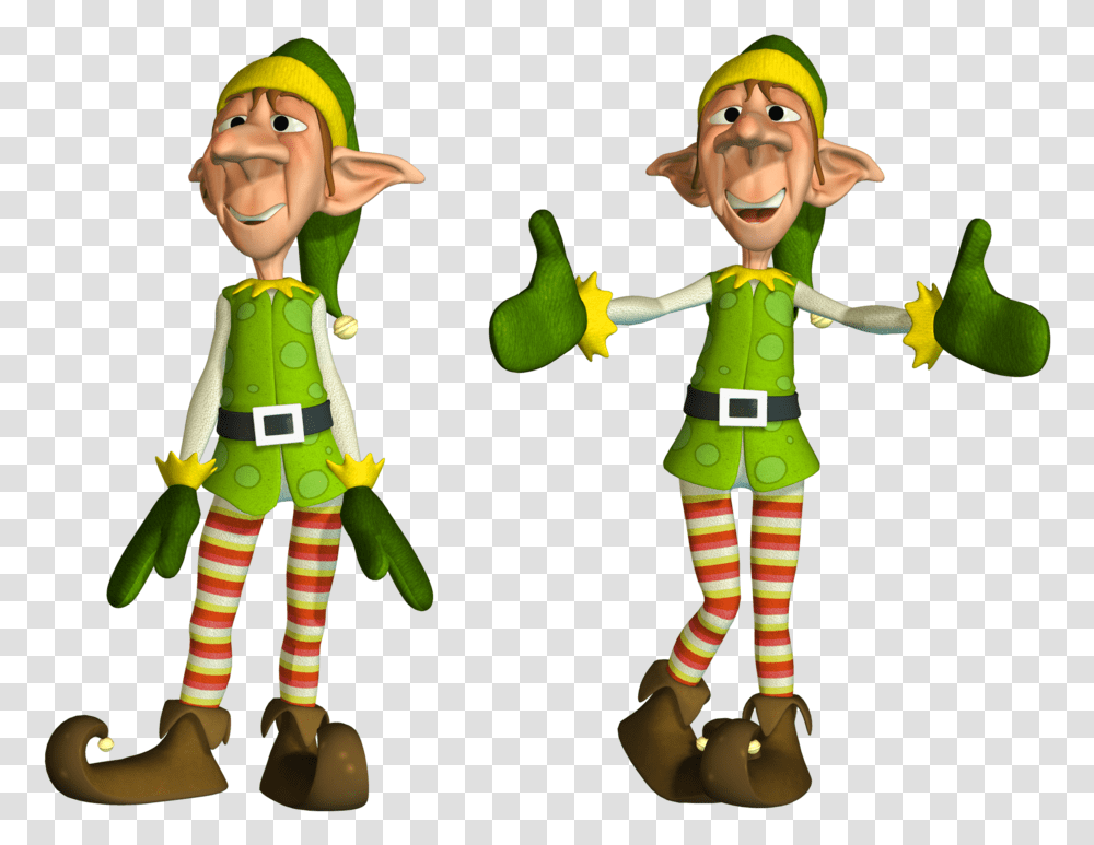 Christmas Elf Cartoon Elf, Person, Human, Toy, Figurine Transparent Png