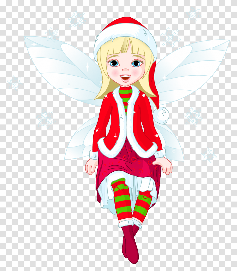 Christmas Elf Clipart Lutin Fille De Noel, Person, Human, Angel, Archangel Transparent Png