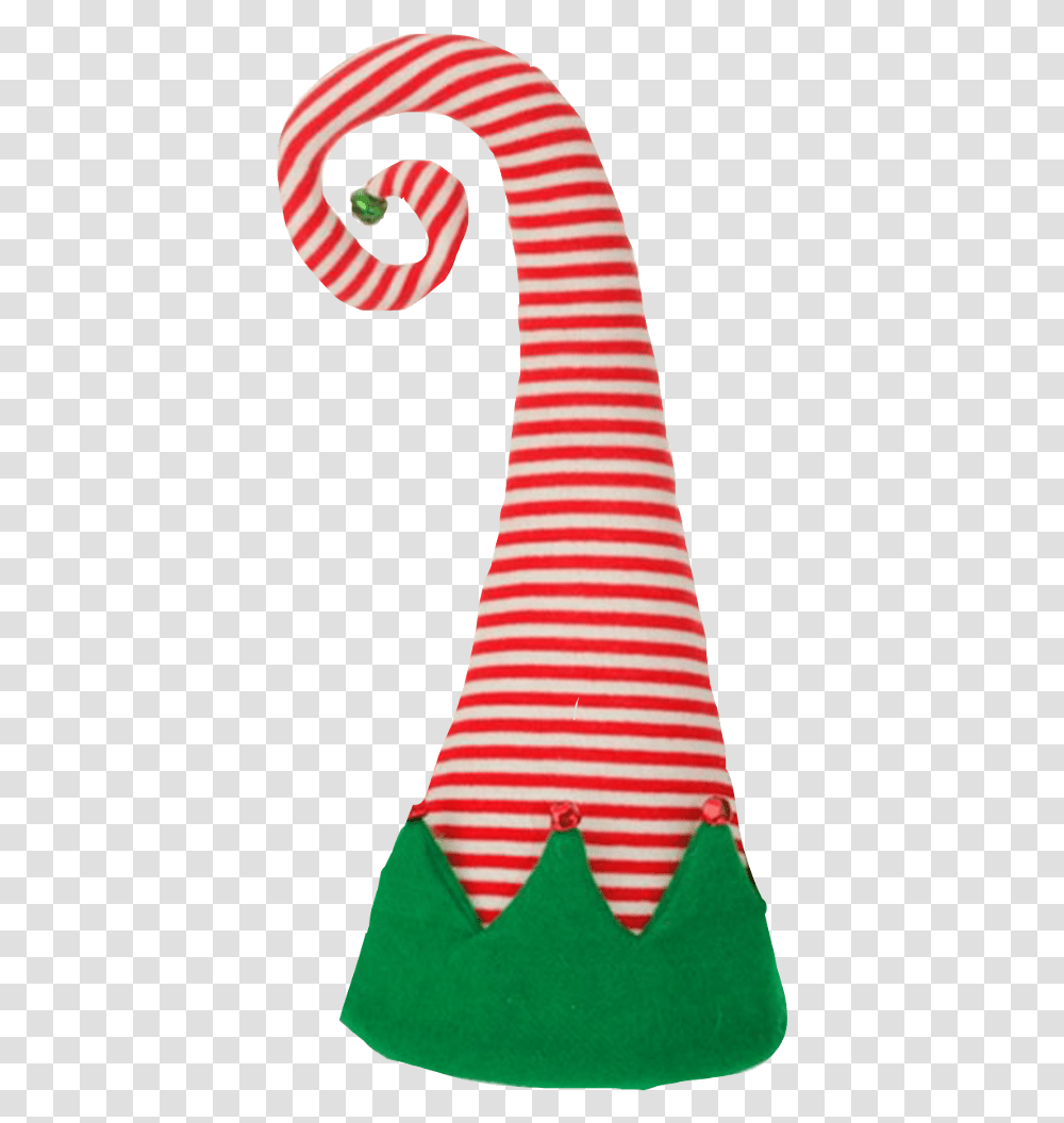 Christmas Elf Hat Decoration Elf Christmas Hat, Clothing, Symbol, Person, Tie Transparent Png