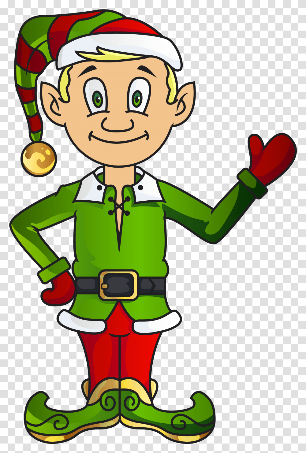 Christmas Elf Santa Claus Clip Art Elf Clipart, Recycling Symbol Transparent Png