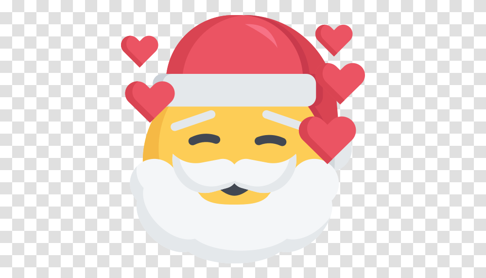 Christmas Emoji Inlove Love Santa Free Icon Of Emojis Christmas Love Emojis, Art, Graphics, Face, Heart Transparent Png