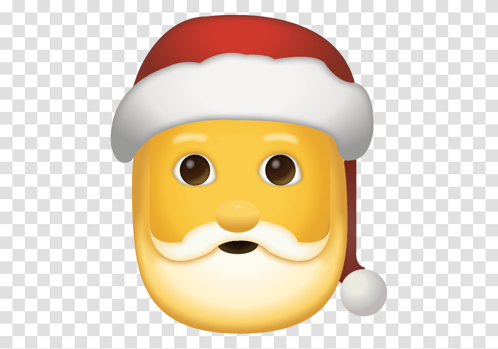 Christmas Emoji Santa Claus Emoji, Food, Plant, Toy Transparent Png