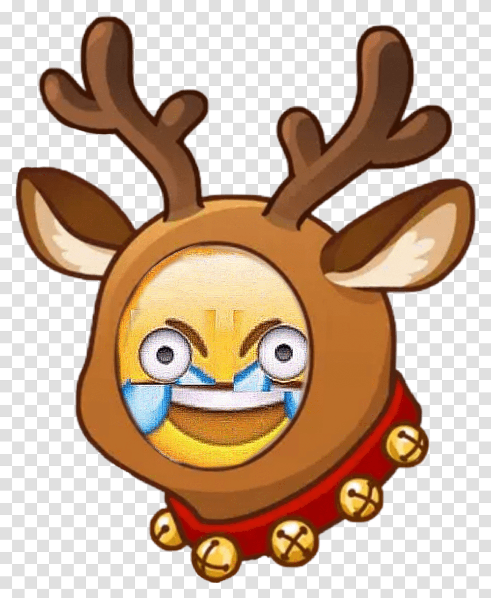 Christmas Emoji Yeet Reindeer Christmasemoji Reindeer Bit Moji, Wildlife, Mammal, Animal, Elk Transparent Png