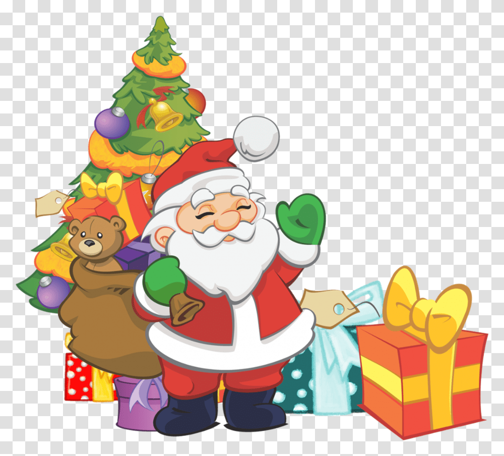 Christmas Eve Claus Clip Santa Claus Clipart Free, Tree, Plant, Performer, Birthday Cake Transparent Png