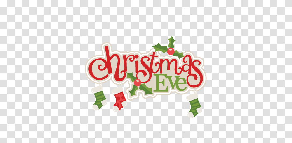 Christmas Eve Title With Stockings Scrapbook Cute, Alphabet, Number Transparent Png