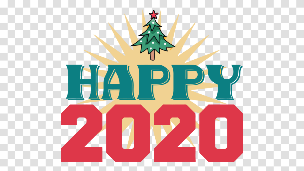 Christmas Eve Tree For Happy Party New Years Party, Plant, Text, Number, Symbol Transparent Png