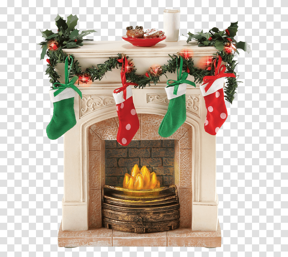 Christmas Figurine By Possible Dreams Christmas Stocking, Fireplace, Indoors, Altar, Church Transparent Png