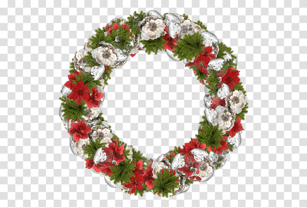 Christmas Flower Crown, Wreath Transparent Png