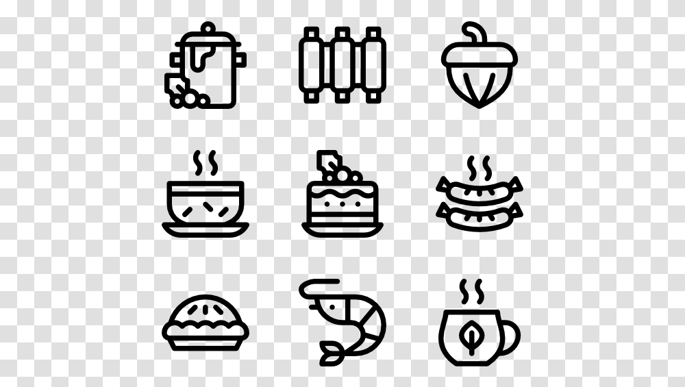 Christmas Food And Drink Hand Drawn Social Media Icons, Gray, World Of Warcraft Transparent Png
