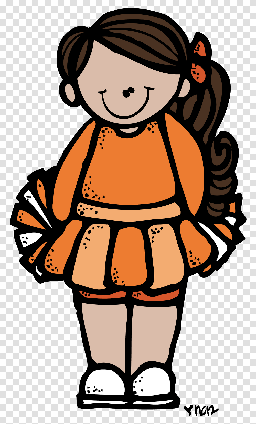 Christmas Football And Cheerleaders Clipart Graphic Melonheadz Clipart Cheerleader, Hand, Food, Doodle Transparent Png