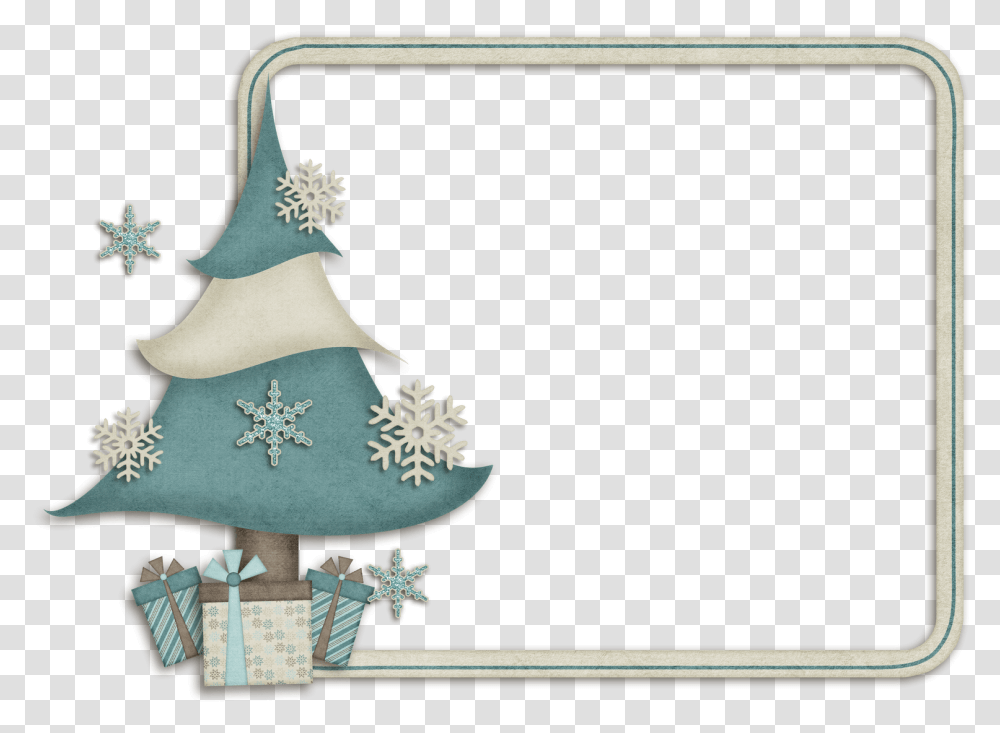 Christmas Frame Turquoise, Ornament, Pattern, Floral Design Transparent Png