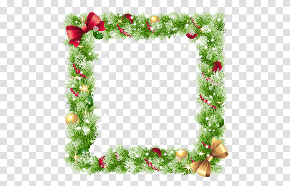 Christmas Frame With Ornaments And Free Christmas Borders, Christmas Tree, Plant, Wreath Transparent Png