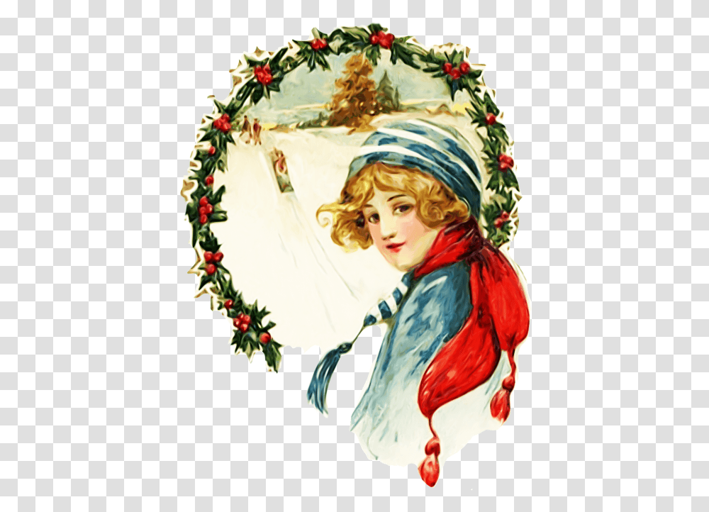 Christmas Garland Border Christmas Day, Person, Costume Transparent Png