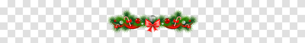 Christmas Garland Border Clip Art Free Happy Holidays, Tree, Plant, Jay, Bird Transparent Png