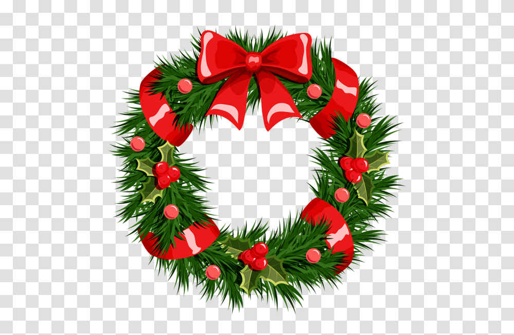Christmas Garland Clip Art, Wreath, Green Transparent Png