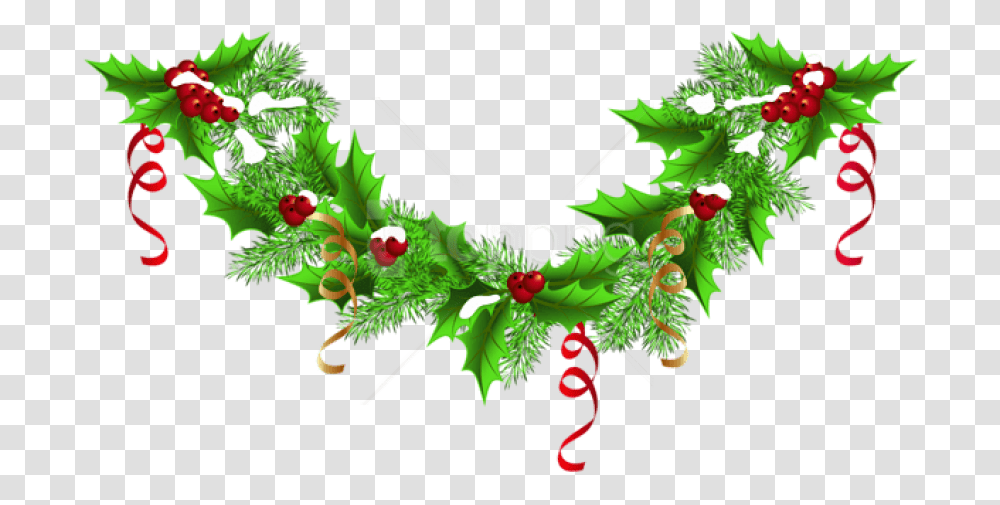 Christmas Garland Clipart Vector Christmas Border Background, Leaf, Plant, Graphics, Green Transparent Png