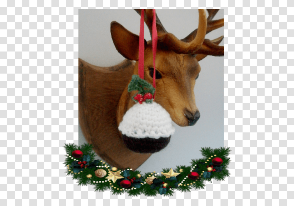 Christmas Garland, Deer, Wildlife, Mammal, Animal Transparent Png