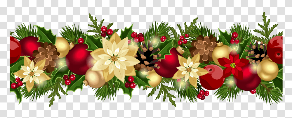 Christmas Garland, Holiday, Floral Design Transparent Png