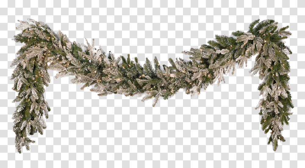 Christmas Garland, Holiday, Tree, Plant, Outdoors Transparent Png