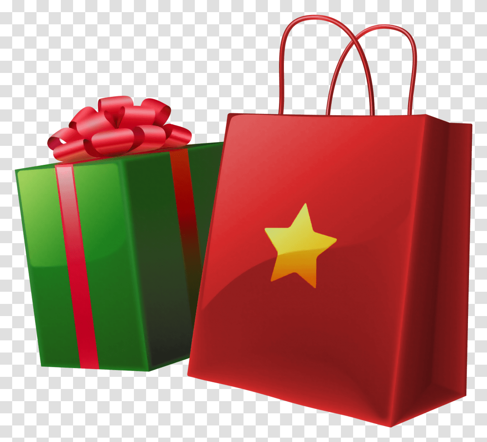 Christmas Gift Bags Clipart, Shopping Bag Transparent Png