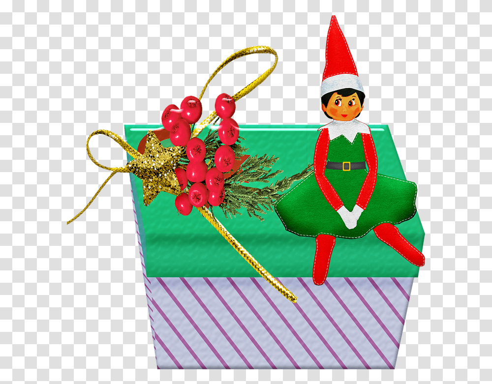 Christmas Gift Gnome Elf Cartoon, Ornament, Party Hat Transparent Png