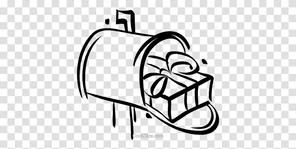 Christmas Gift In A Mailbox Royalty Free Vector Clip Art, Bomb, Weapon, Weaponry, Cylinder Transparent Png