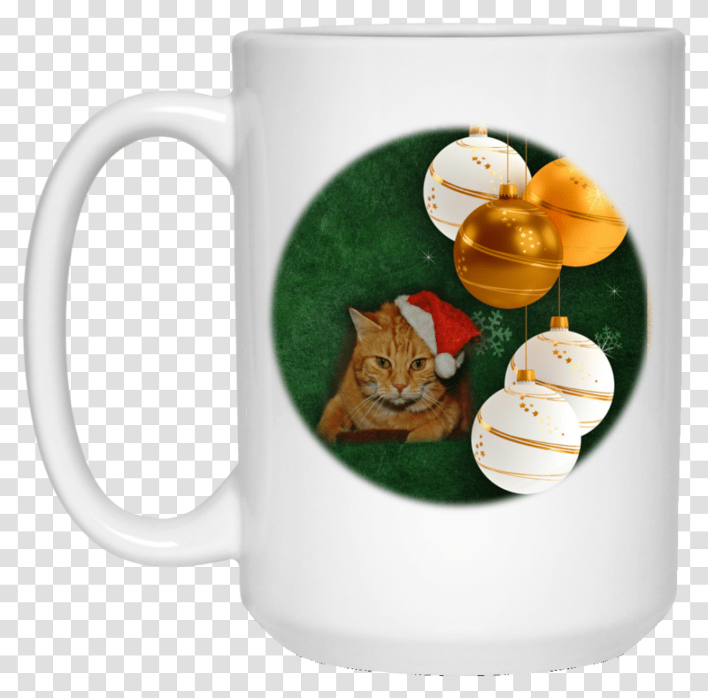 Christmas Gift Orange Tabby Cat In Santa Hat Coffee Mug 11 Oz White Ceramic Cup, Coffee Cup, Egg, Food, Pet Transparent Png