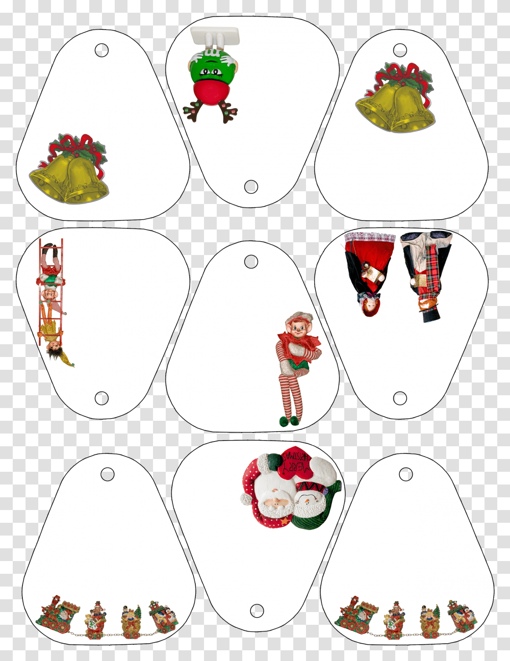Christmas Gift Tag Templates Cartoon, Person, Footwear Transparent Png
