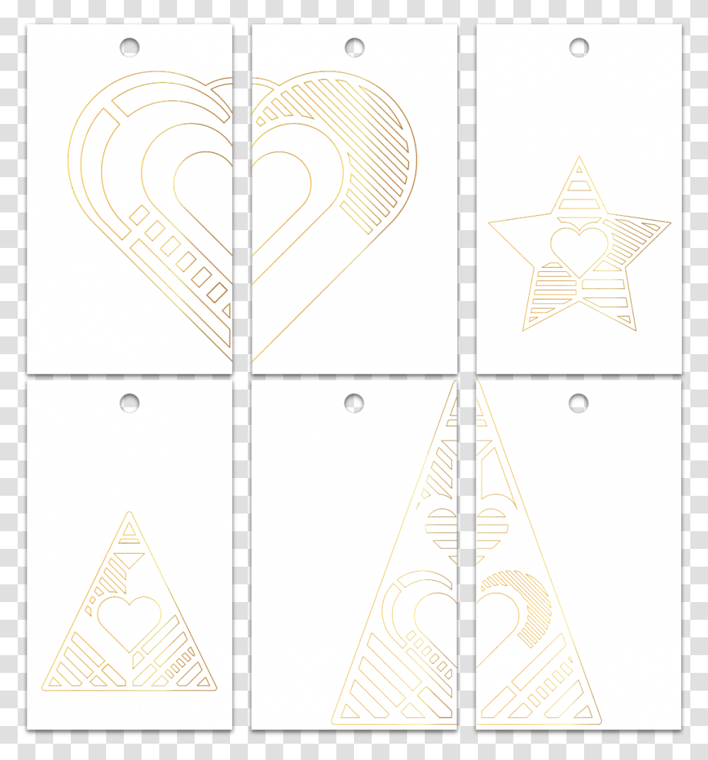 Christmas Gift Tags Heart, Number, Pattern Transparent Png