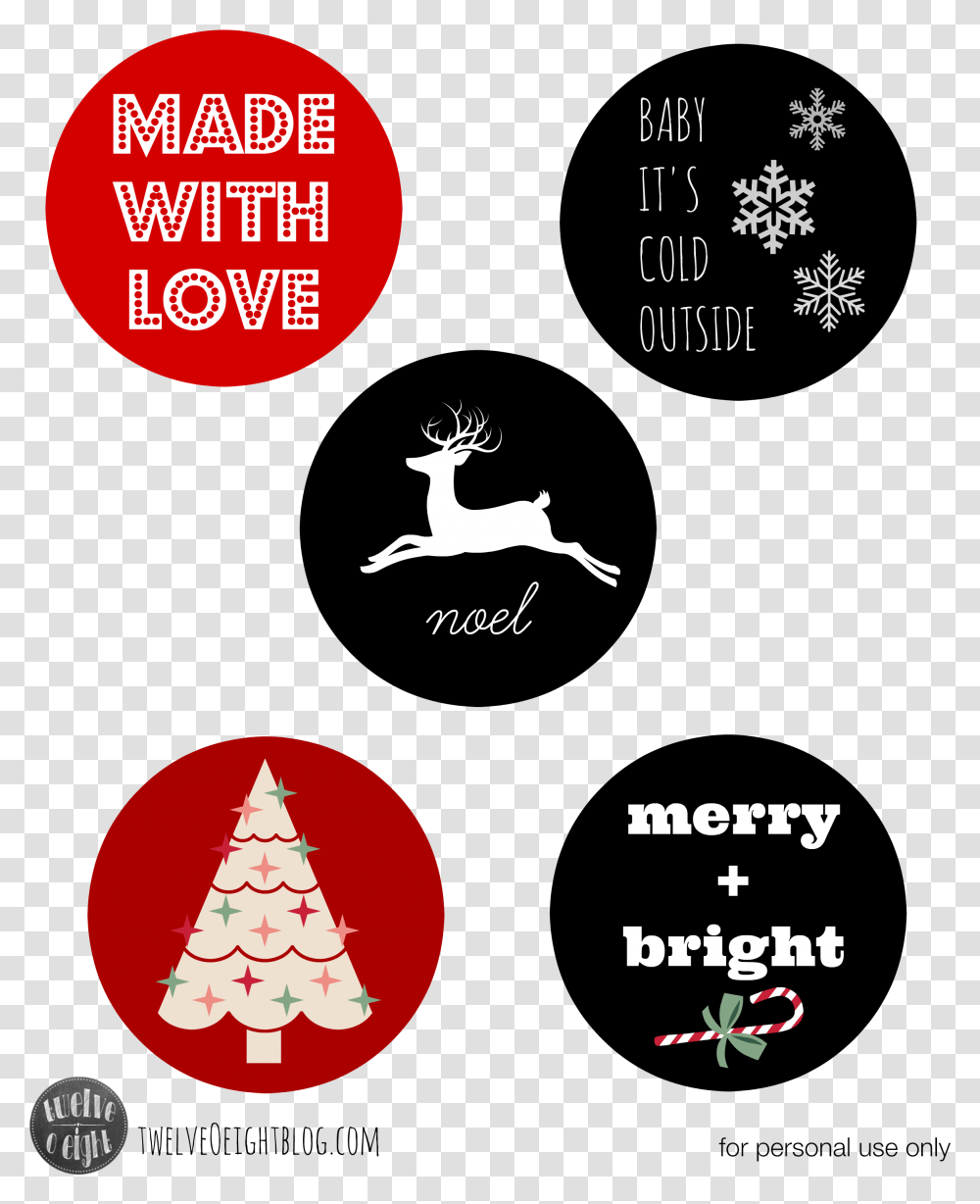 Christmas Gift Tags Printable Modern Christmas Tags, Tree Transparent Png
