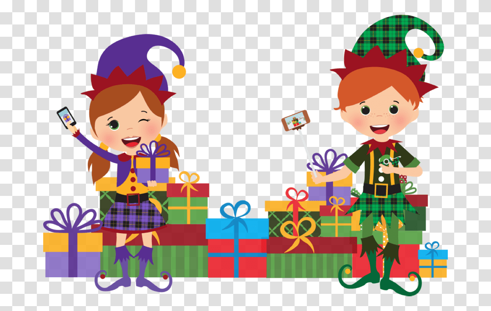 Christmas Gift Wrapping Clipart Clip Library Library Christmas Gift Wrapping Clipart, Person, Human, People, Elf Transparent Png